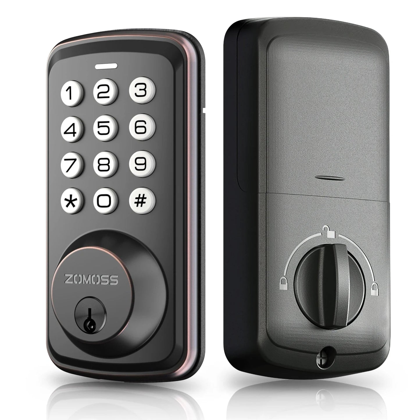 ZOMOSS Smart Keypad Door Lock,Digital Code Keyless Entry With Anti-Peeking Password, Auto Lock, And Easy Installation Techelectronicx
