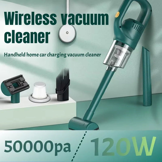 120W Vehicle Air Dust Collector 50000PA Powerful Vacuum Cleaner 2000MAH Wireless Car Vacuum Cleaner Portable Cleaning Machine Techelectronicx