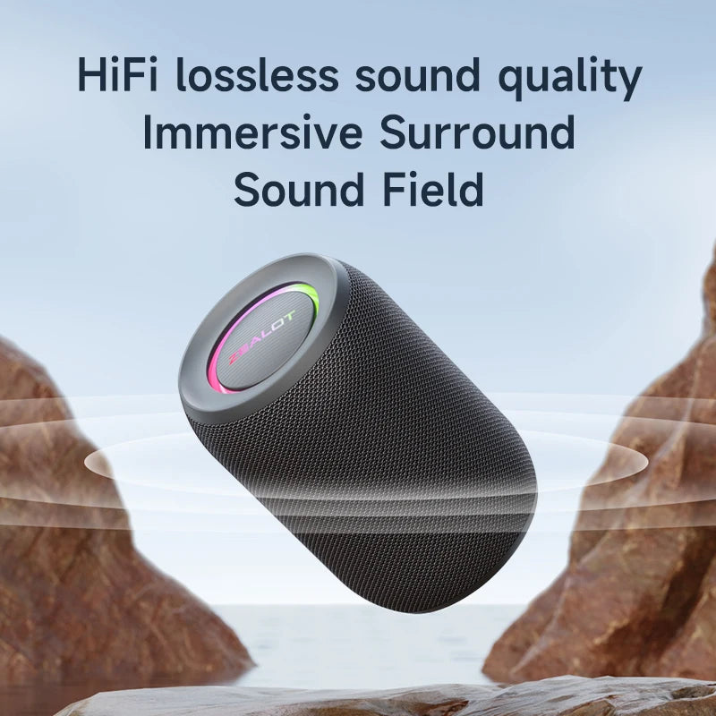 Zealot-S32PRO Powerful Bluetooth Speaker, Bass Wireless, LED Light, Outdoor Speakers, Subwoofer, Waterproof Sound Box Support Techelectronicx
