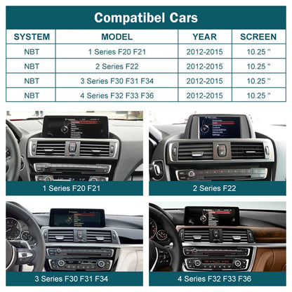 10.25'12.3' Wireless CarPlay Android Auto Multimedia Display Screen For BMW 1 2 3 4 Series F20 F21 F22 F30 F31 F32 F33 Techelectronicx