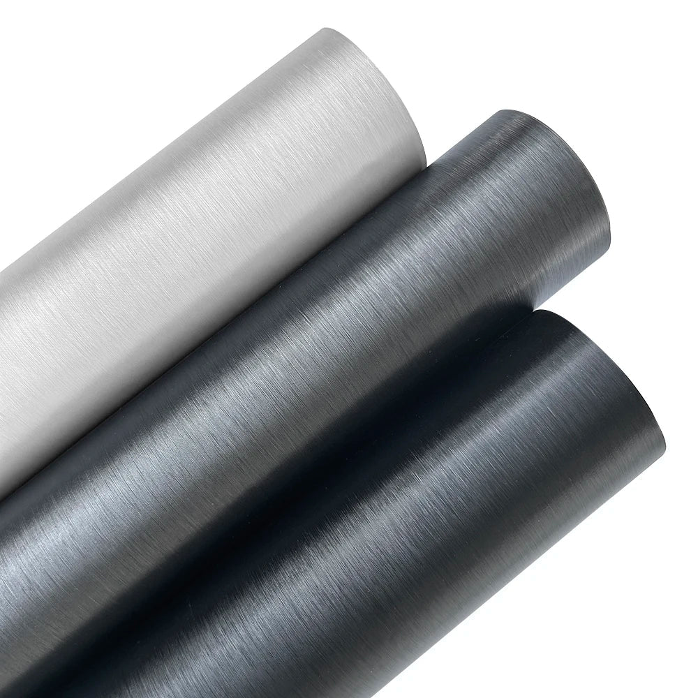 Vinyl Wrap Matt Brushed Aluminum Vinyl Wrap Film Waterproof PVC Foil Vehicle DIY Sticker Air Release Car Styling Car Accessories Techelectronicx