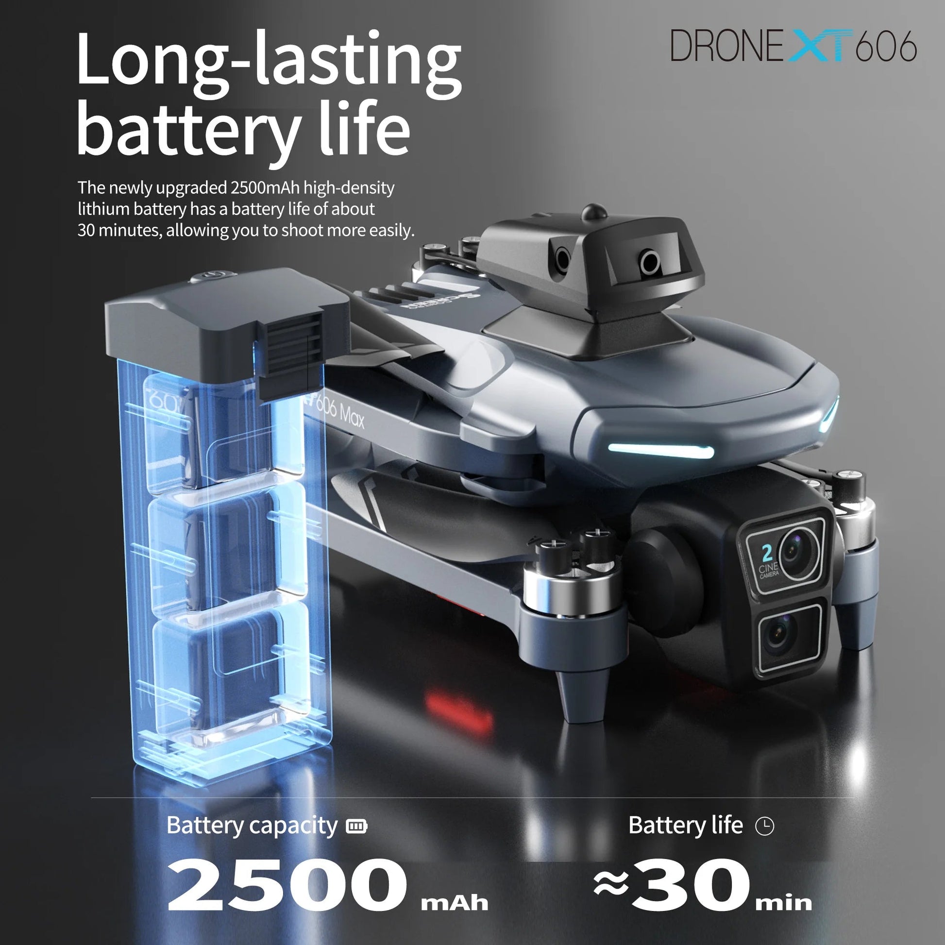 Xiaomi XT606GPS Screen Brushless Aerial Photography Drone 4K HD Dual Camera Brushless Motor 5G WIFI  Remote Control Quadcopter Techelectronicx