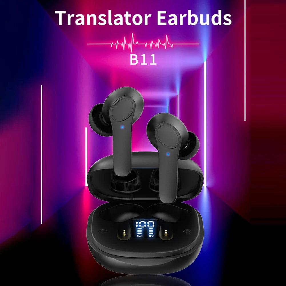 144 Languages Instant Translated Smart Voice Translator Support Online OffLine Wireless BT Translation Earphones IPX6 Waterproof TechElect