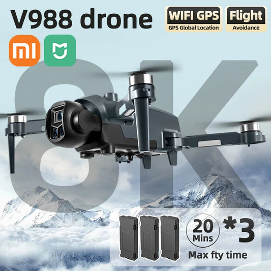 Xiaomi Mijia V988 Camera Drone 8K Professional Dron 4K With Screen Under 249g Remote Control  Brushless RC Quadcopter Toys New Techelectronicx