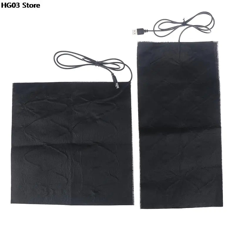 100% brand new 1/4PCS USB 5V Carbon Fiber Heating Pad Hand Warmer USB Heating Film Electric Winter Infrared Fever Heat Mat TechElect
