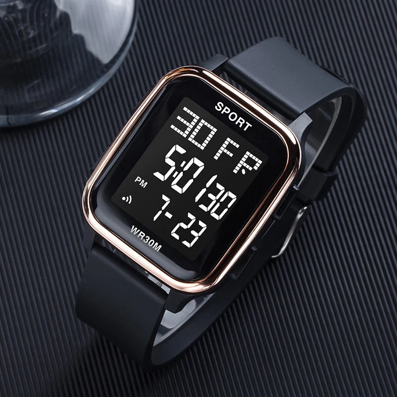 YIKAZE Sports Watch for Men Waterproof Multifunction Electronic Watch Ultra-thin Men's LED Digital Wristwatch for Man Student Techelectronicx