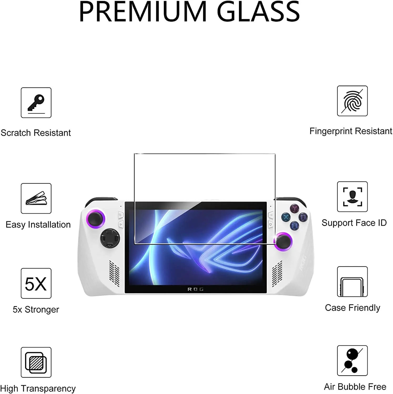 1/2/3pcs for Asus Rog Ally Gaming Screen Protector Tempered Glass Scratch Resistant HD Protective Film TechElect