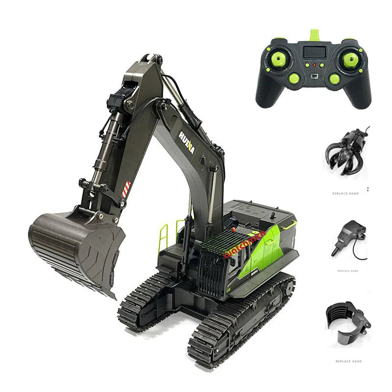 1/14 HUINA 1593 582 RC Excavator Dumper Truck crawler Alloy Tractor Loader 2.4G Radio Controlled Car Engineering toy for boy Techelectronicx