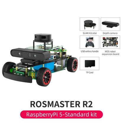 Yahboom ROSMASTER R2 ROS2 Robot Programmable Car Ackerman Structure for Jetson NANO/Orin NX SUPER/Orin NANO SUPER/Raspberry Pi 5 TechElect