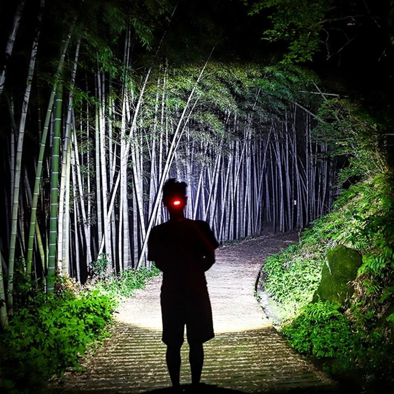Z20 Long Lighting Distance 8000LM USB rechargeable LED Headlight Wide Angle COB Head Lantern Light Use 18650 Outdoor Hiking Techelectronicx