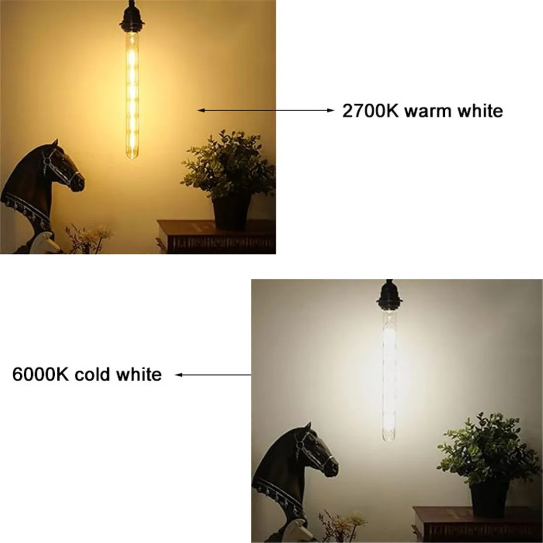100-240V 6000K LED Filament Light Bulb 110V 120V 6500K Tubular Edison Bulbs T10 T185 T225 T30 T300 Long Tube 4W 6W 8W led Bulb Techelectronicx