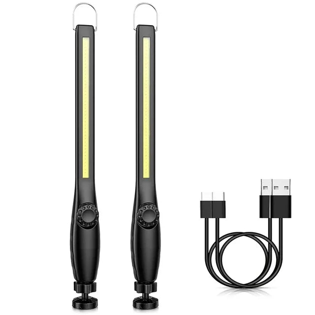 1-10pcs COB LED Flashlight Magnetic Work Light USB Rechargeable Torch Portable Lantern Inspection Light Camping Car Repair Lamp Techelectronicx