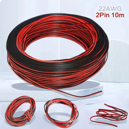10m Extension Cable With 2pin 20 AWG For LED Strip Tape String Connect  Electrical Wire Techelectronicx