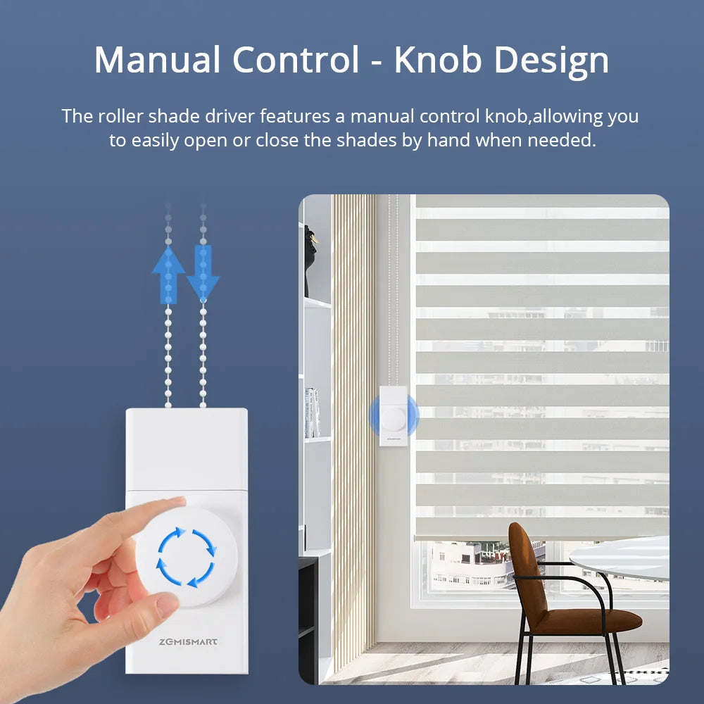 Zemismart Smart Zigbee Roller Shade Driver Work with Tuya App Rechargeable Curtain Motor Alexa Google Home Voice Control TechElect