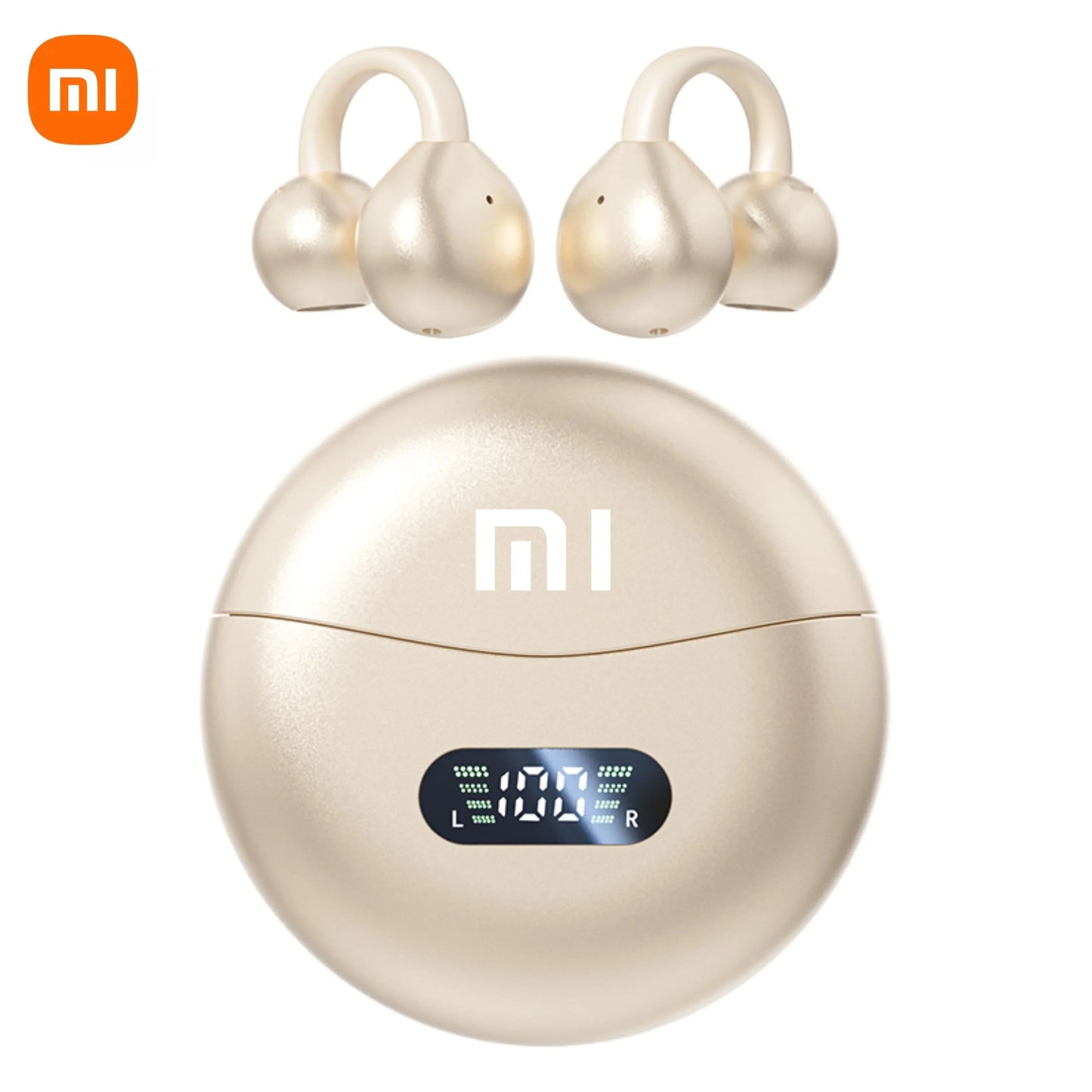 Xiaomi M79 Bone Conduction Earphones Bluetooth 5.4 Earbuds Clip on Ear Comfortable Waterproof Sport Digital Display Headsets Techelectronicx