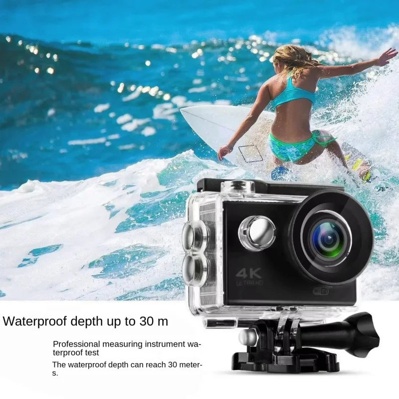 2.0" Action Camera Ultra HD 4K 30FPS WiFi Underwater Cameras Waterproof Helmet Bicycle Video Recording Cameras Outdoor Sport Cam TechElect