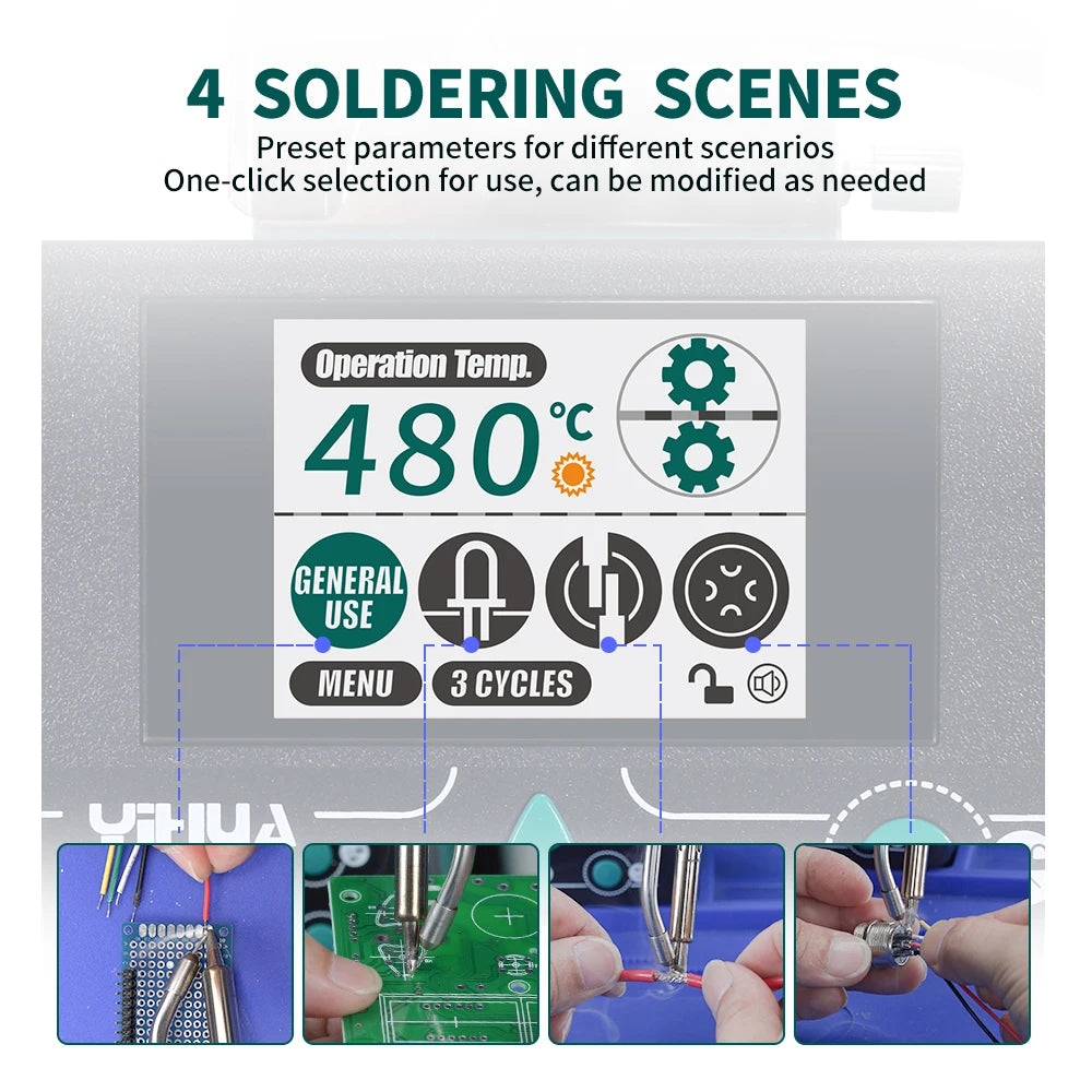YIHUA 928DT-II 230W Soldering iron Auto Send Tin Soldering Station Fast Heating Tin Feeder Foot Rest Welding Machine Tools TechElect