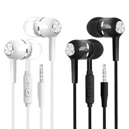 3.5mm Wired Earphone In Ear Headset HIFI Heavy Bass Earbuds Monitor Sports Headset Stereo Music Gaming Headphone with Microphone - TechElect