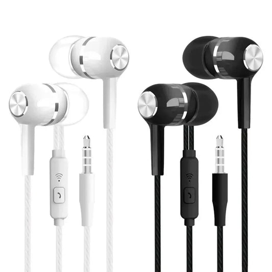 3.5mm Wired Earphone In Ear Headset HIFI Heavy Bass Earbuds Monitor Sports Headset Stereo Music Gaming Headphone with Microphone - TechElect