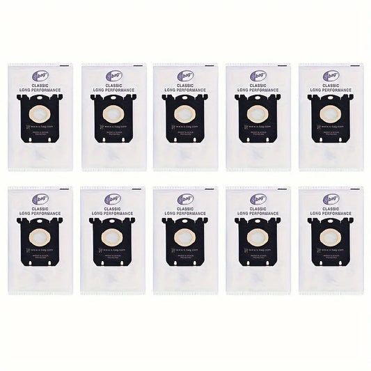 10-Pack Classic Long Performance S-Bag Vacuum Bags Compatible with Electrolux EL200F, EL4100, EL4200, EL6985, EL7000, EL8500 Ser Techelectronicx