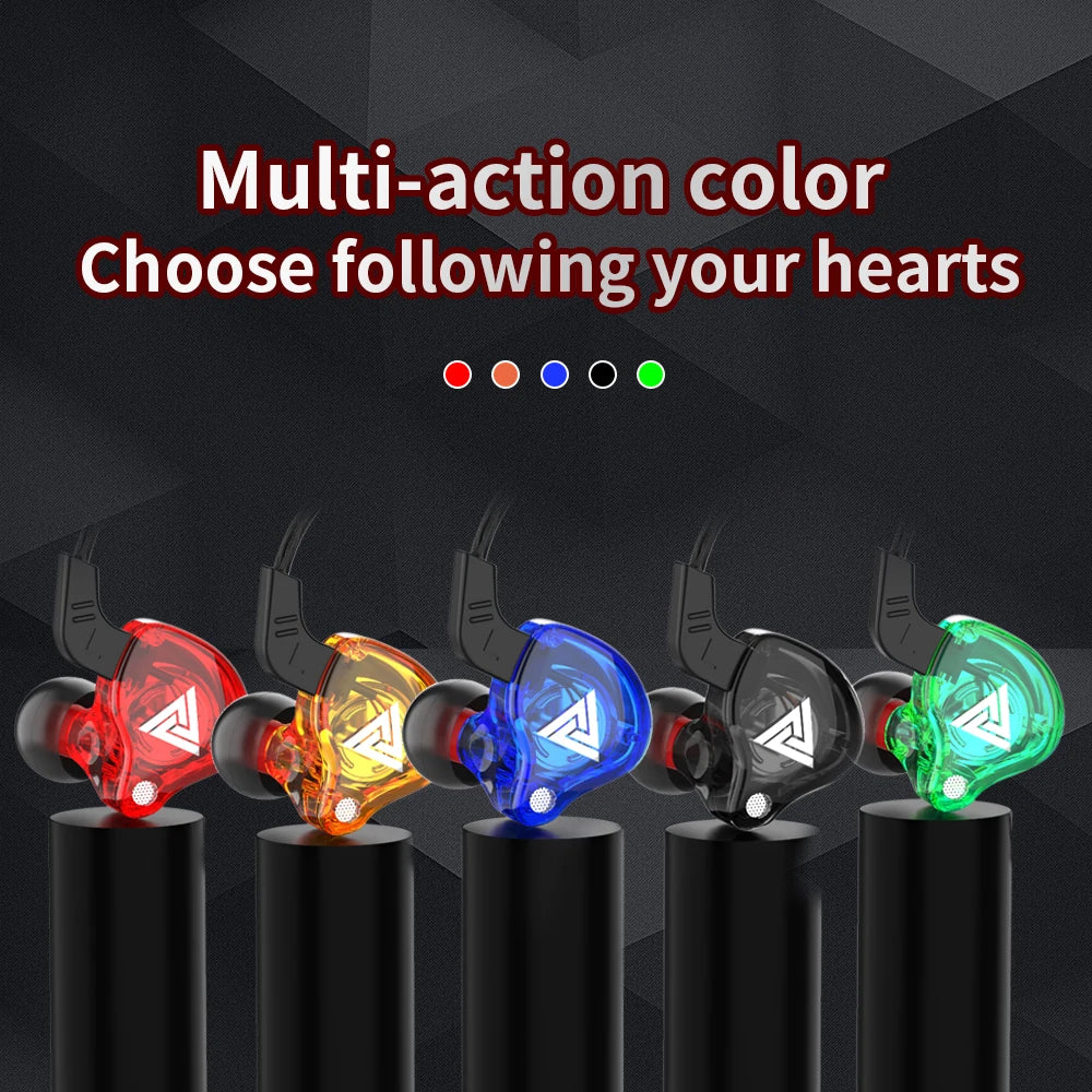 3.5mm Cable Wired Earphones QKZ AK6 HiFi Sound Quality Earphone With Wire Gaming Headset Gamer Headphones Bass Cheap Sale Earbud - TechElect