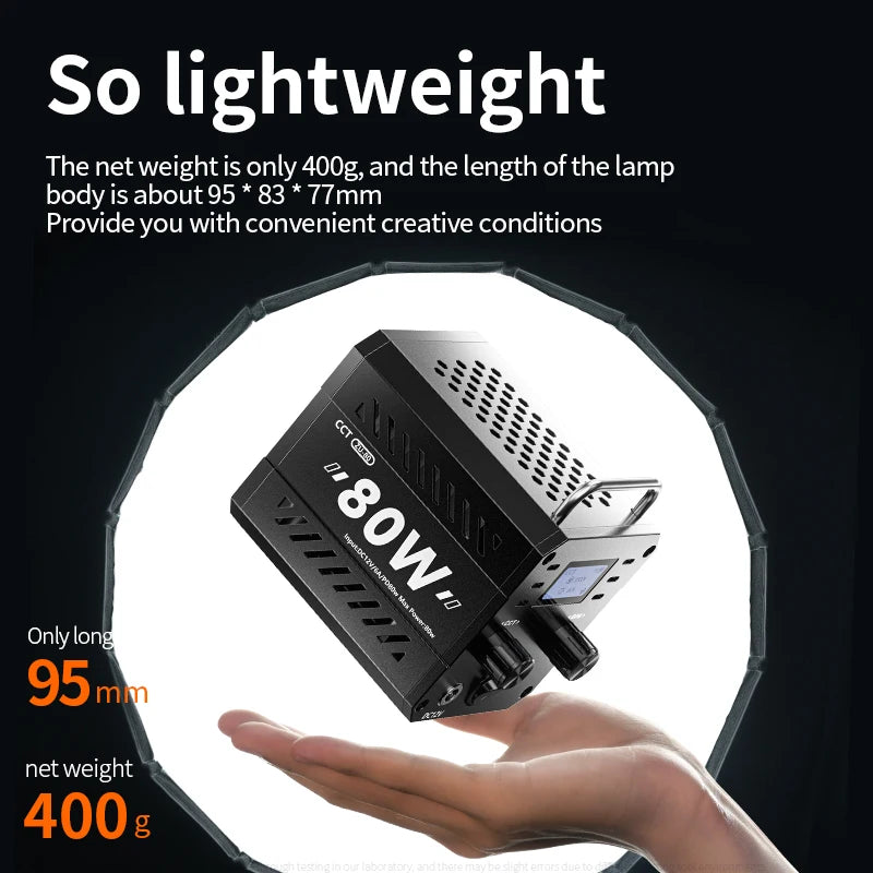ZU80/ZU60 Photo Studio Light COB Bi-Color 2500-8500K CRI≥95 TLCI≥97 With Diffuser LED Video Lights Fill Lighting Techelectronicx