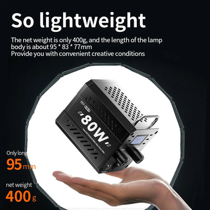 ZU80/ZU60 Photo Studio Light COB Bi-Color 2500-8500K CRI≥95 TLCI≥97 With Diffuser LED Video Lights Fill Lighting Techelectronicx