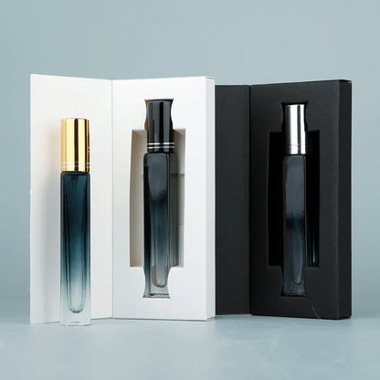 10/20 PCS 10ml Gradient Blue Spray Bottle, Empty Glass Atomizer, Travel Cosmetic Bottle, Sample Vials, Refillable with Box Techelectronicx
