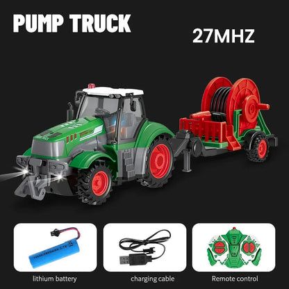 1/24 4Ch Rc Car with Light Remote Control Farmer Vehicle Simulated Electric Model Toys Engineering Vehicle Children Boys Gift Techelectronicx