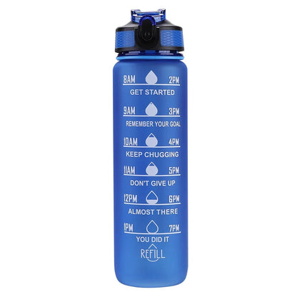 1 Liter Water Bottle Motivational Sport Water Bottle Leakproof Bottles Drinking Outdoor Travel Gym Fitness Jugs for Kitchen Cups Techelectronicx