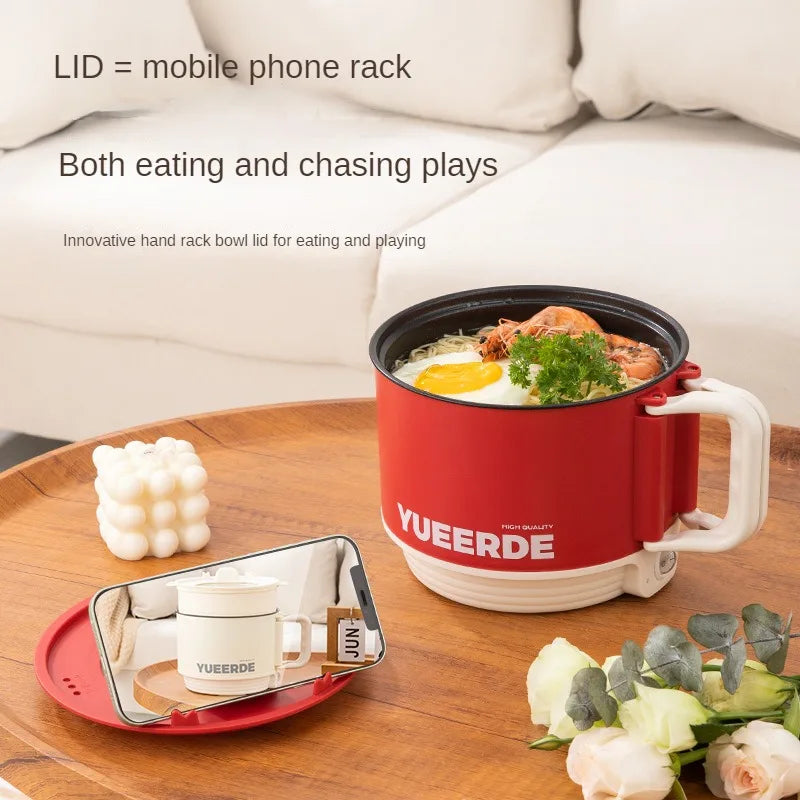 110V 220V Electric Folding Pot Portable Non-stick Electric Cooking Pot Home Hot Pot Multi Cooker Household Rice Cooker 1.5L Techelectronicx