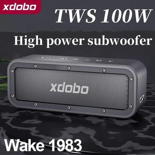 XDOBO Wake Wireless Bluetooth Speaker Outdoor Portable Waterproof TWS 100W High Power Insert card stereo bass gun Audio System Techelectronicx