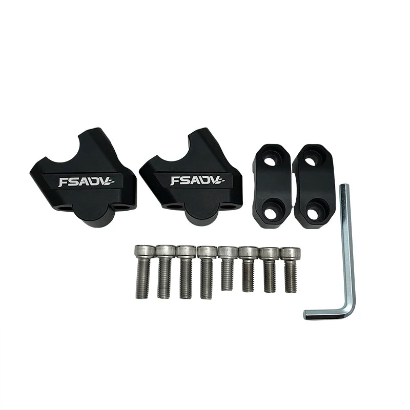 1 Pair Motorcycle Universal Handlebar Riser Bar Mount Handle Clamp Universal 28mm 1 1/8" 22mm 7/8" For Honda BMW YAMAHA Suzuki Techelectronicx