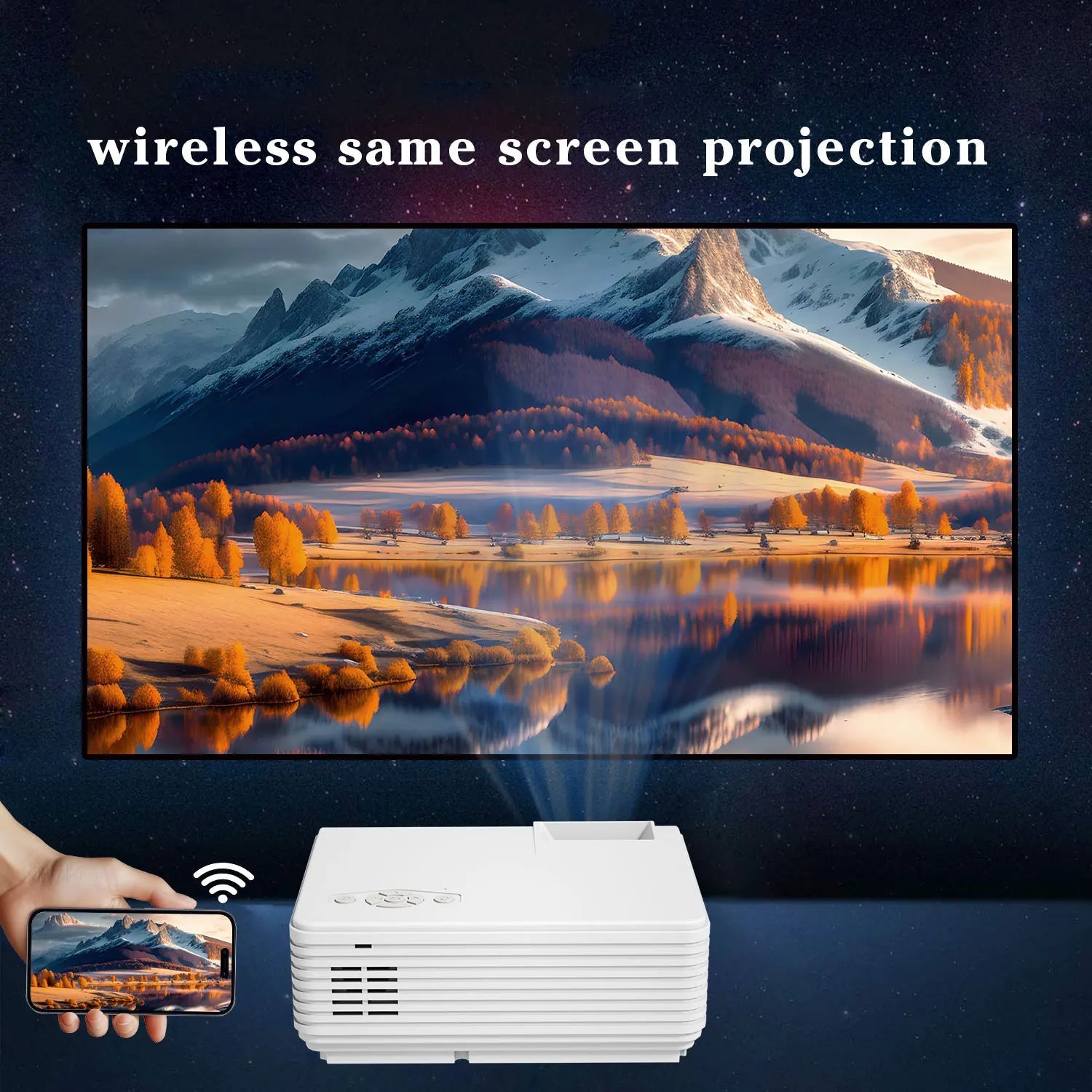 ZRZTM HD 4K video Projector Portable Mini 1080P projecter with HDMI USB Wireless for TV/home theater/gifts/outdoor watch movie Techelectronicx