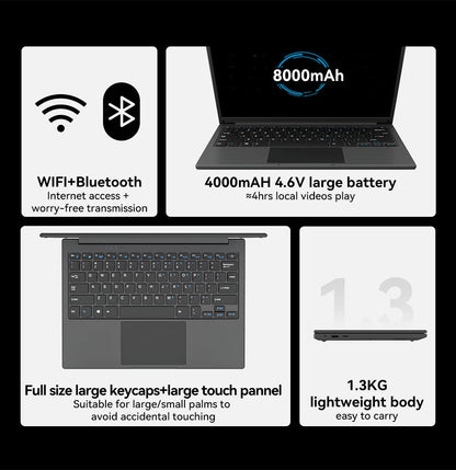 (Clearance)13.3 Inch Cheap Laptop With Intel CPU 2.5K FHD IPS 2.5K FHD Display Notebook Adreamer Laptop On Sale Techelectronicx
