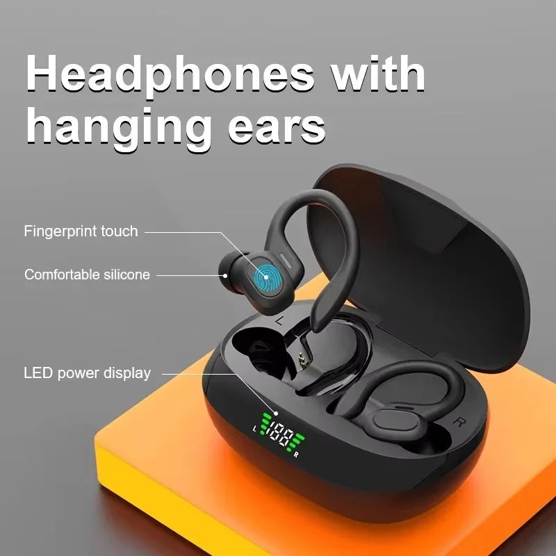 Original Wireless Earphones Ture Wireless Earbuds Ear Hook Sports HiFI Stereo Waterproof Headset With Mic TWS Headphone - TechElect