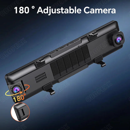 11.26 Inch 3 Camera Recording Android Auto Carplay Wireless Connection 2.5K Recording Wifi Mirror Car DVRs Touch Screen Car Dash Techelectronicx