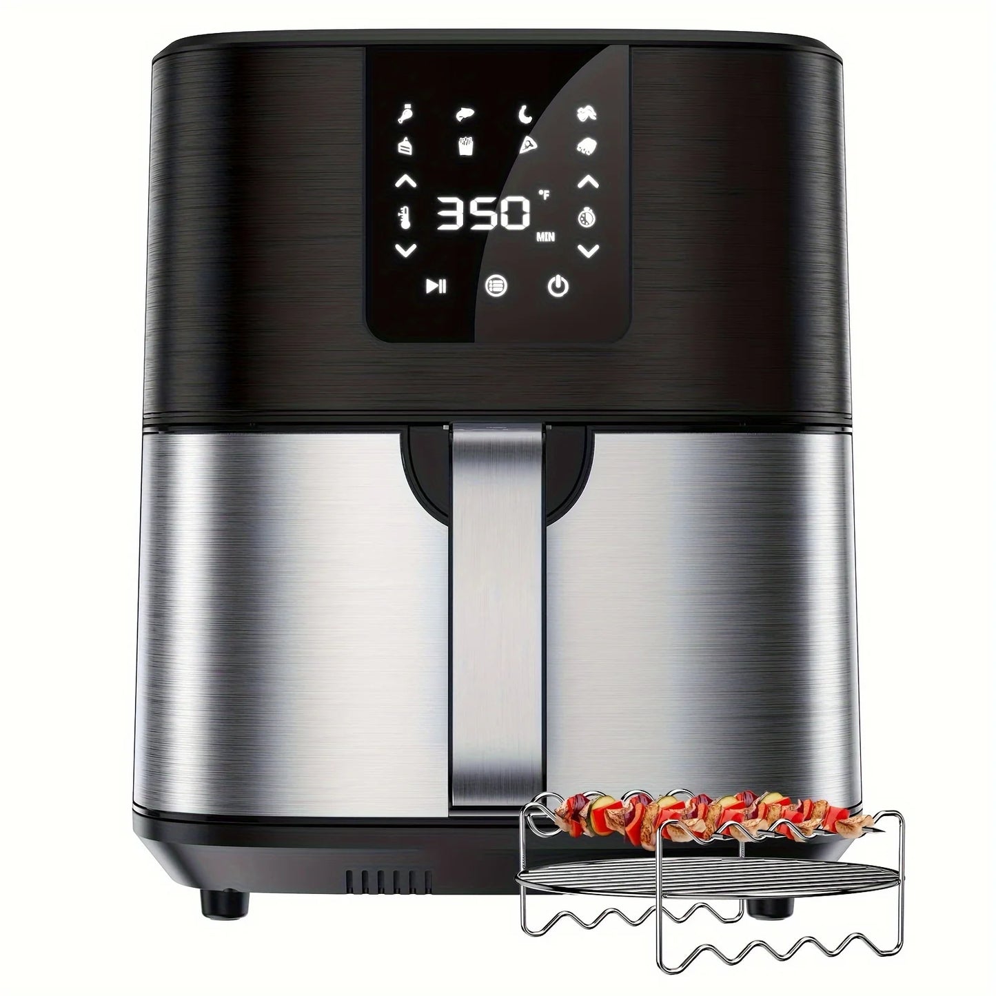 KitCook Large Air Fryer, 1500W 7QT AirFryer Cooker, Adjustable Temperature 100-400°F, 8 Presets Menu, Digital Touch Screen, Nons TechElect