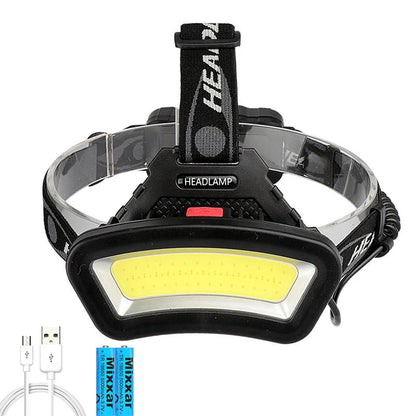 Z20 Long Lighting Distance 8000LM USB rechargeable LED Headlight Wide Angle COB Head Lantern Light Use 18650 Outdoor Hiking Techelectronicx