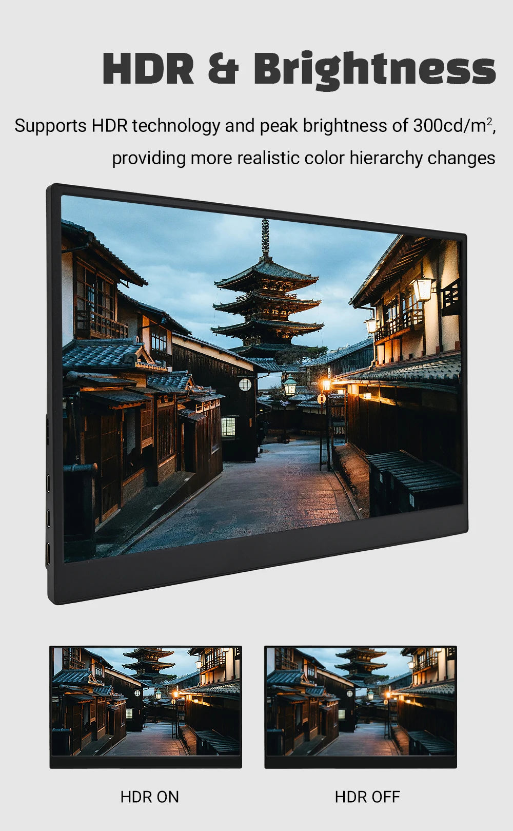 ZSUS 15.6-Inch Portable Monitor 1080P HDR 16:9 Low Blue Light For XBox PS4 / 5 Switch Cell Phone PC Loptop Extension Techelectronicx