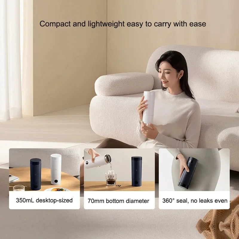 XIAOMI Mijia Portable Electric Kettle 2 Thermos Cup Fast Water Boiler 350ml Smart Temperature Insulated Kettle Travel 110V-240V TechElect
