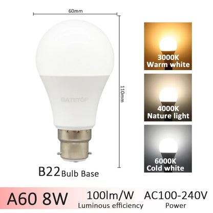 1-20pcs LED 3 Color Adjusted 3CCT（3000K 4000K 6000K）Bulb AC110V 220V E27 B22 Base Light Bulb  Memory Function Color Temp Reset Techelectronicx
