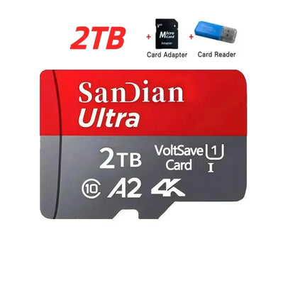 Original SD Card 2TB Large Capacity Memory Card 128GB/256GB Mini TF Card 512GB High Speed Flash Card for PC/Desktops/Mac/Cameras Techelectronicx