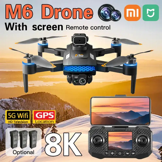 Xiaomi Mijia M6 Drone 8K Pro with 5G WIFI FPV HD Camera for Professional Aerial Shots With screen Remote control RC Quadcopter