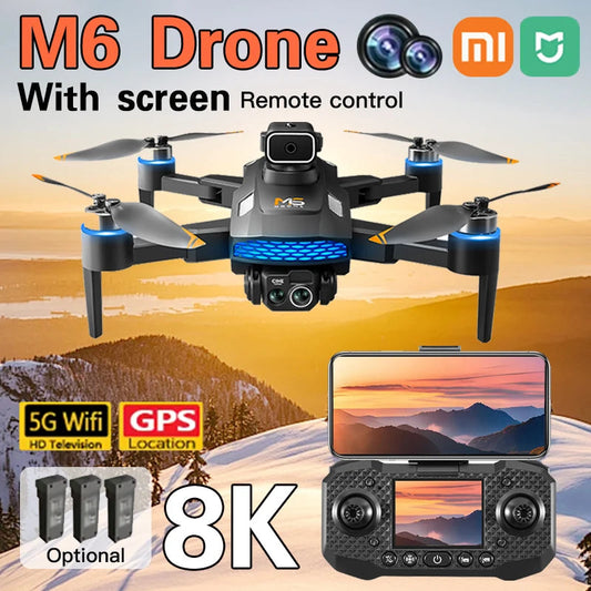 Xiaomi Mijia M6 Drone 8K Pro with 5G WIFI FPV HD Camera for Professional Aerial Shots With screen Remote control RC Quadcopter Techelectronicx