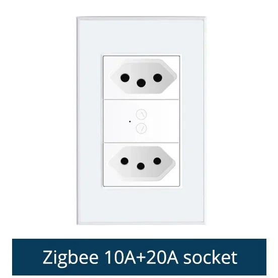 Zemismart Zigbee Smart Socket - Voice Control with Alexa & Google Home, Compatible with Tuya, 10A/20A for Brazil Outlets TechElect