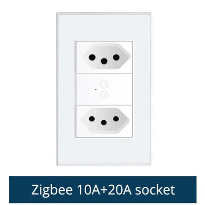 Zemismart Zigbee Smart Socket - Voice Control with Alexa & Google Home, Compatible with Tuya, 10A/20A for Brazil Outlets TechElect