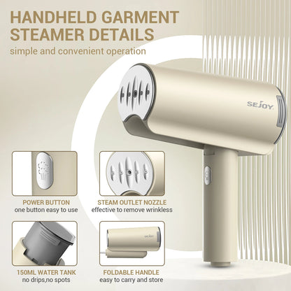 110/220V 1000w Handheld Garment Steamer iron Home Electric Steam Cleaner Portable Foldable Mite Removal Flat Ironing Machine Techelectronicx