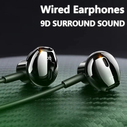 Type-C In-Ear Wired Karaoke Headphones 3.5mm Stereo Music Earbud Handfree Headset Earphones with Mic - TechElect