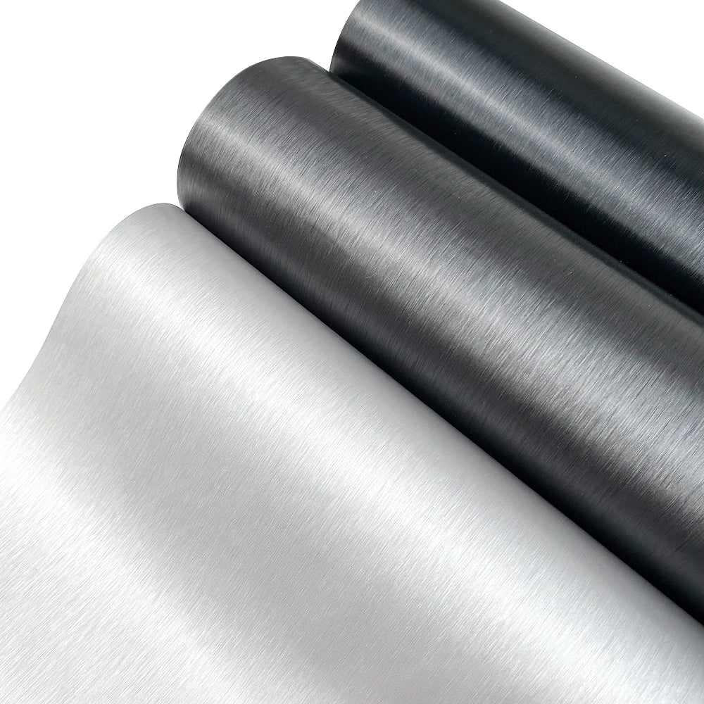 Vinyl Wrap Matt Brushed Aluminum Vinyl Wrap Film Waterproof PVC Foil Vehicle DIY Sticker Air Release Car Styling Car Accessories Techelectronicx